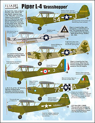 Iliad Design ILD48041 1:48 Piper L-4 Grasshopper Colourful and unusual L-4s