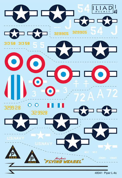 Iliad Design ILD48041 1:48 Piper L-4 Grasshopper Colourful and unusual L-4s