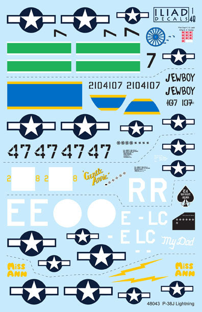 Iliad Design ILD48043 P-38J Lightnings Nose Art Selection 1:48