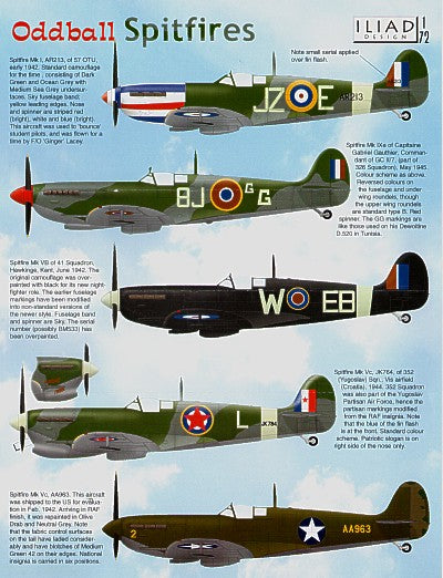 Iliad Design ILD72002 Oddball Spitfire Mk.I AR213 57 OTU 1:72