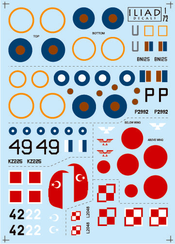 Iliad Design ILD72006 Strange Hurricanes Mk.IIb BN125 681 Sqn 1:72