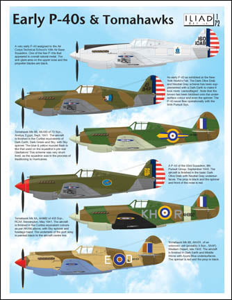 Iliad Design ILD72014 1:72 Early Curtiss P-40s & Tomahawks