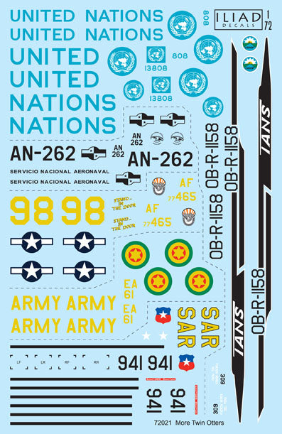 Iliad Design ILD72021 1:72 Even more colourful DHC-6 Twin Otter markings