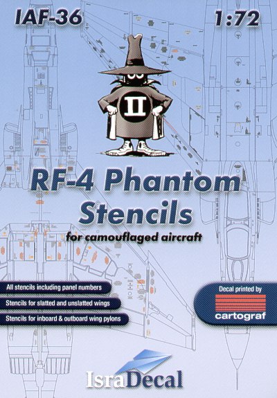 IsraDecal Studio IAF-36 RF-4C/RF-4E Phantom Stencil Data 1:72