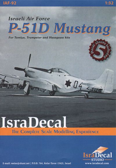 IsraDecal Studio IAF-92 1:32 IAF North-American P-51D Mustang