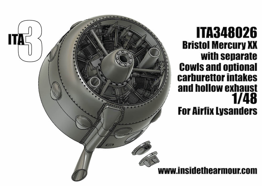Inside the Armour ITA348026 Bristol Mercury XX Engine for Lysander 1:48