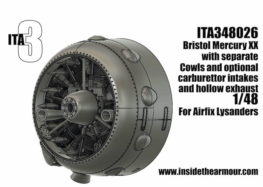 Inside the Armour ITA348026 Bristol Mercury XX Engine for Lysander 1:48