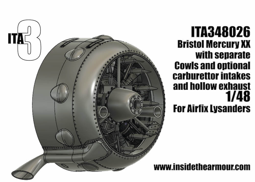 Inside the Armour ITA348026 Bristol Mercury XX Engine for Lysander 1:48
