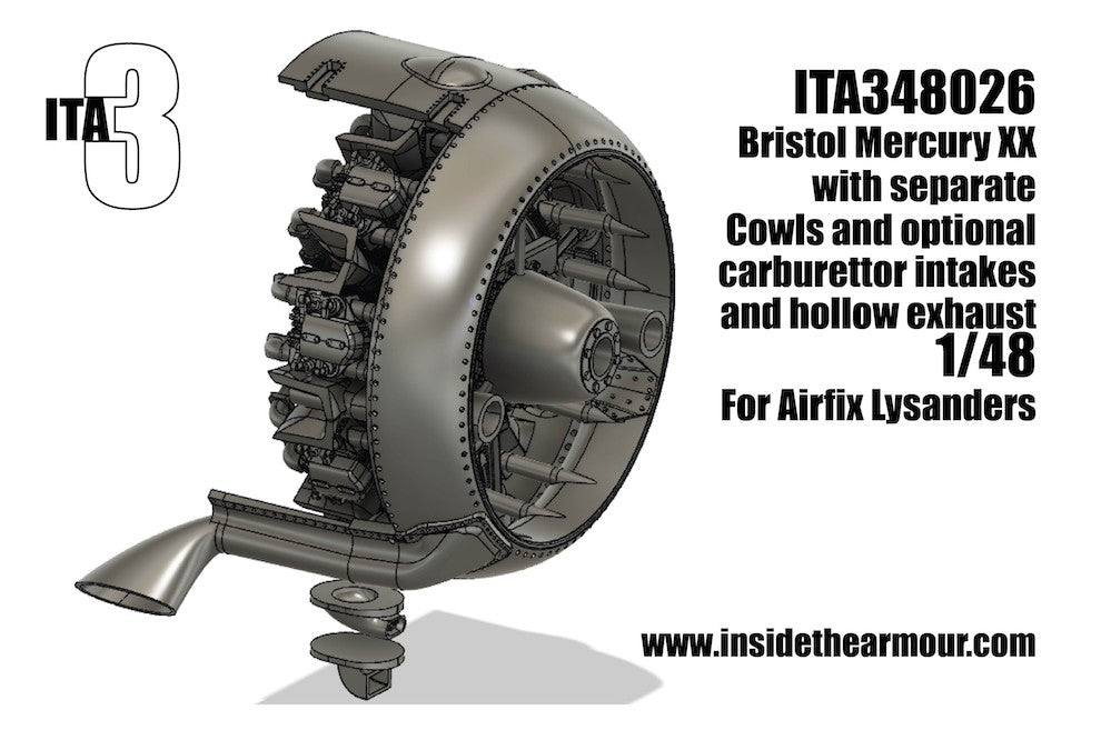 Inside the Armour ITA348026 Bristol Mercury XX Engine for Lysander 1:48