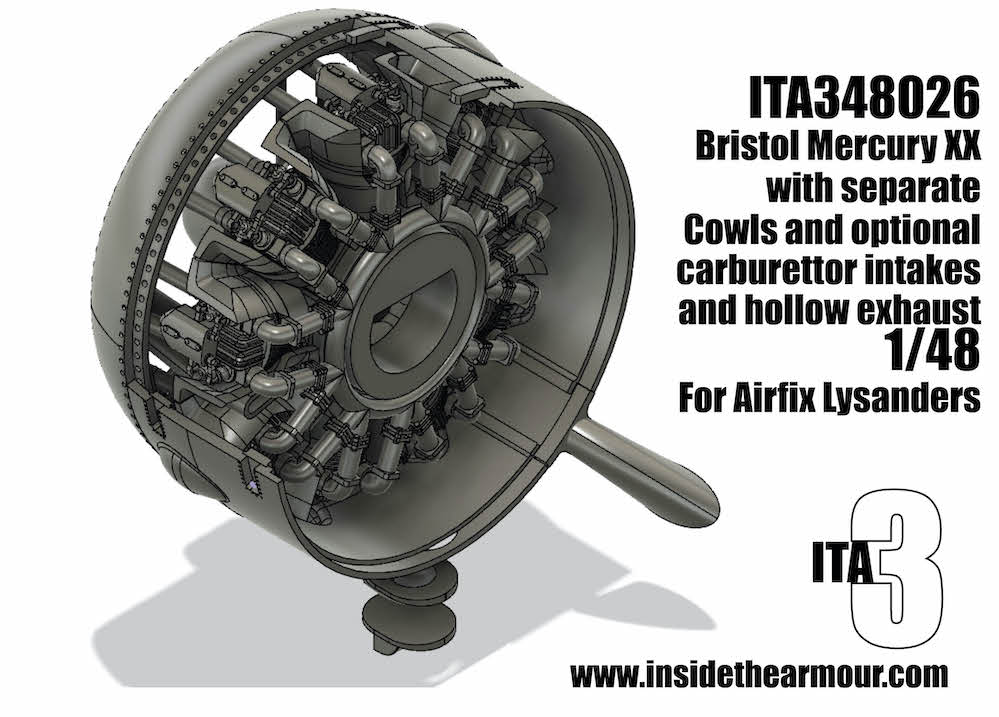 Inside the Armour ITA348026 Bristol Mercury XX Engine for Lysander 1:48