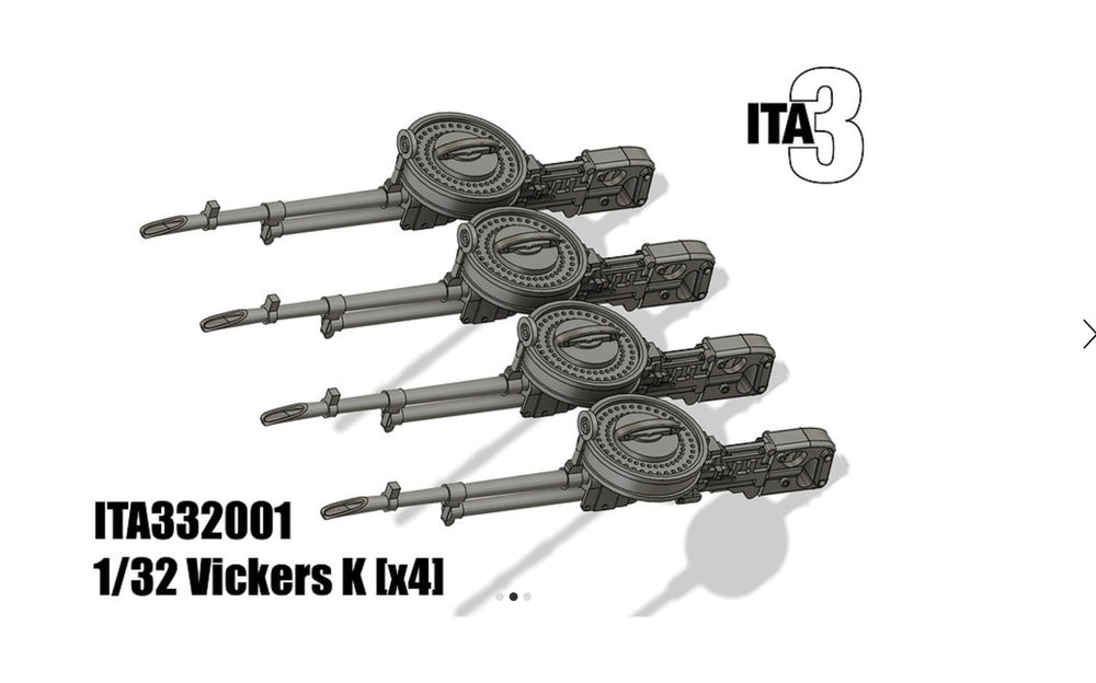 Inside the Armour ITA332001 1:32 Vickers K machine guns x 4
