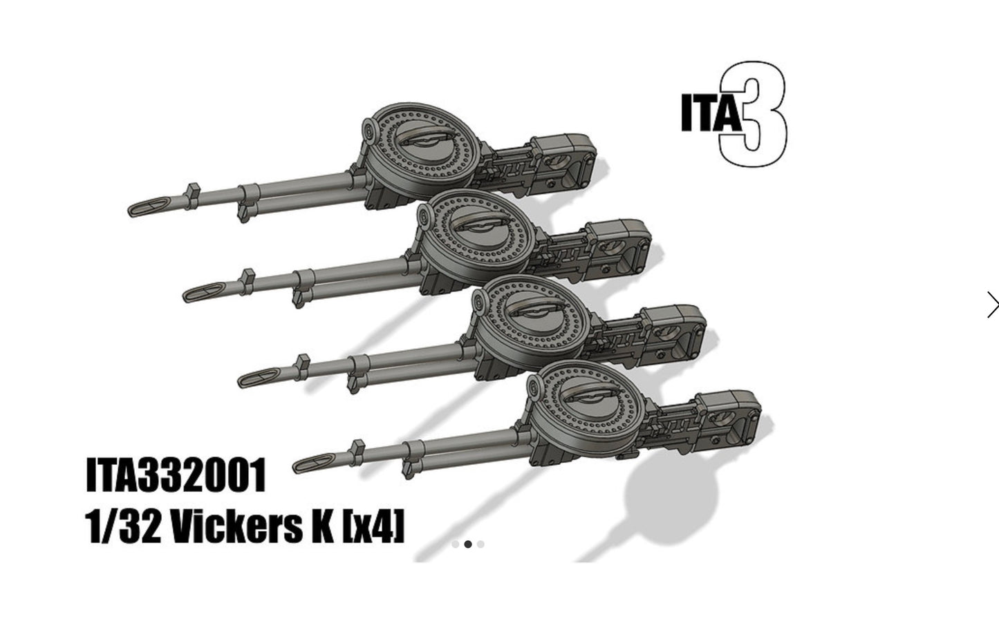 Inside the Armour ITA332001 1:32 Vickers K machine guns x 4