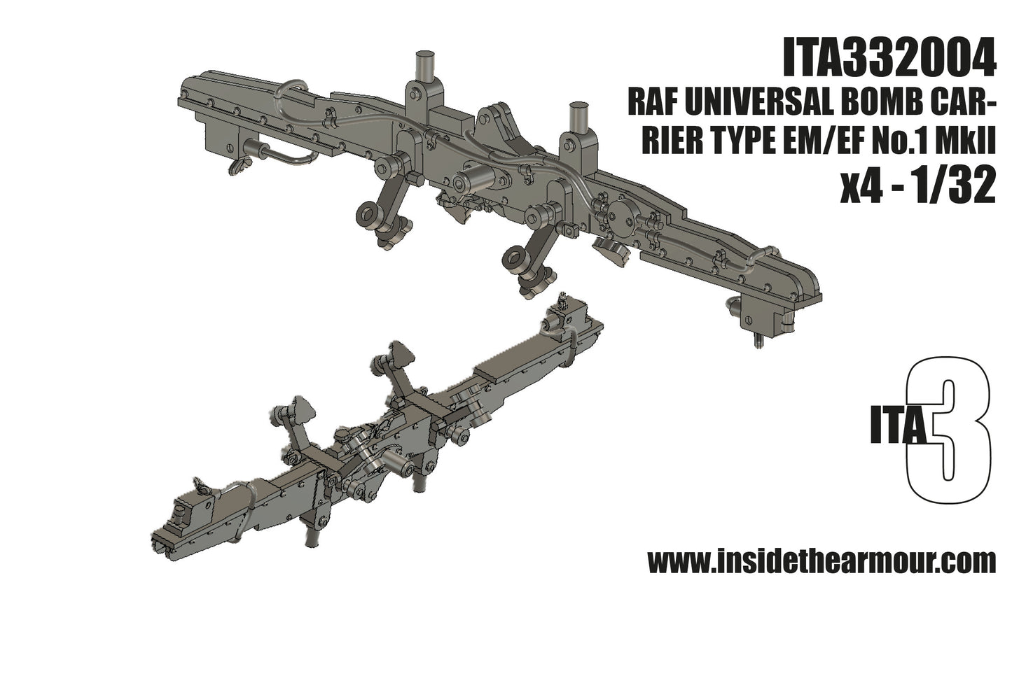 Inside the Armour ITA332004 1:32 RAF Universal Bomb Rack Type EM/EF No.1 MkII