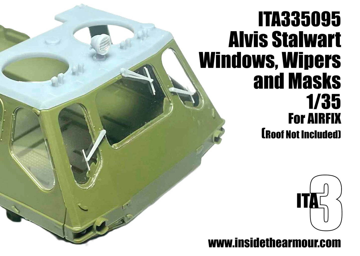 Inside the Armour ITA335095 1:35 Alvis FV622 STALWART replacement Windows