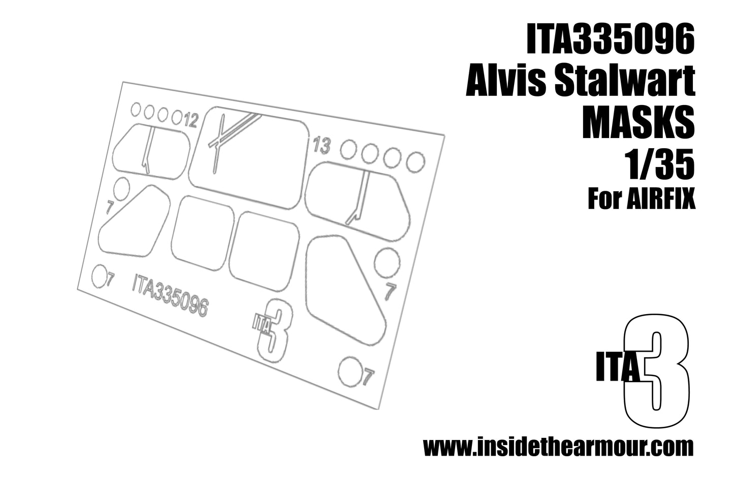 Inside the Armour ITA335096 Alvis FV622 Stalwart Window Masks 1:35