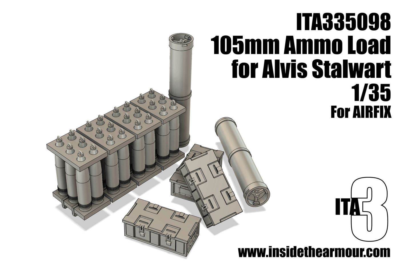 Inside the Armour ITA335098 Alvis FV622 Stalwart 105mm Ammo Stowage 1:35