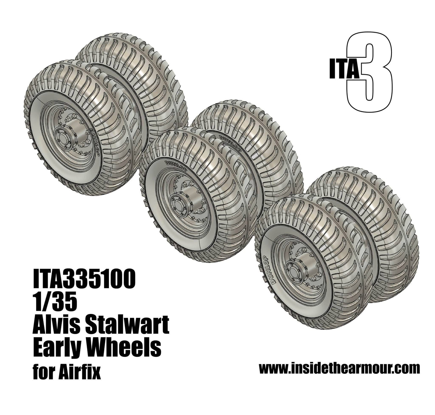 Inside the Armour ITA335100 Alvis FV622 STALWART early wheels, 1:35