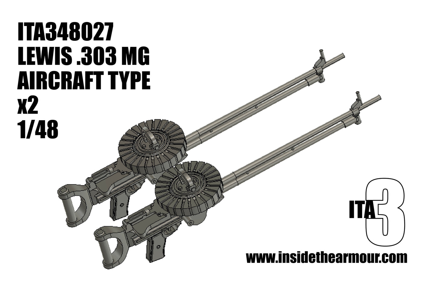 Inside the Armour ITA348027 2 x 1:48 Lewis Gun, Aircraft Type
