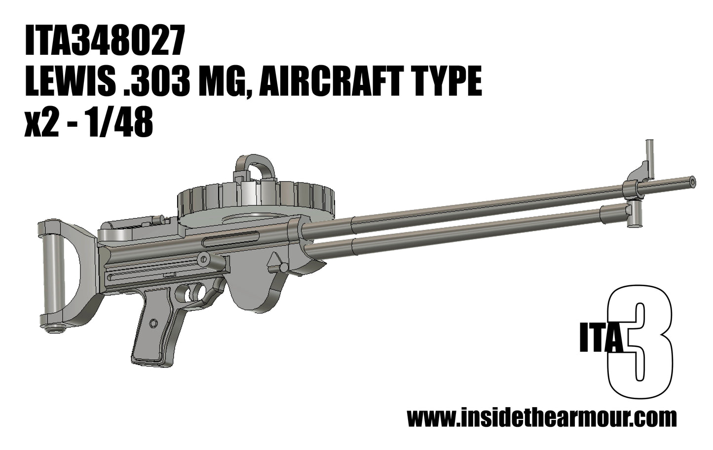 Inside the Armour ITA348027 2 x 1:48 Lewis Gun, Aircraft Type