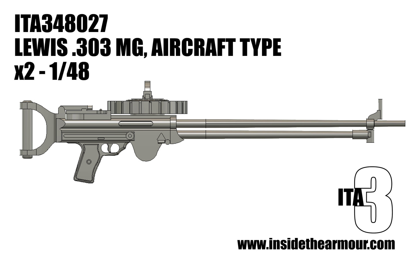 Inside the Armour ITA348027 2 x 1:48 Lewis Gun, Aircraft Type