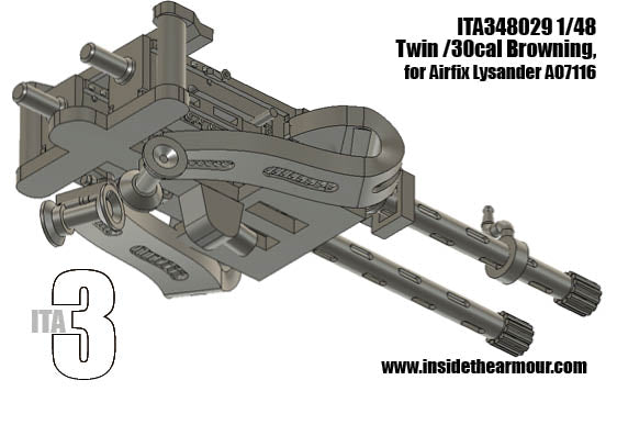 Inside the Armour ITA348029 Twin .30 Cal Brownings RAF Mount 1:48