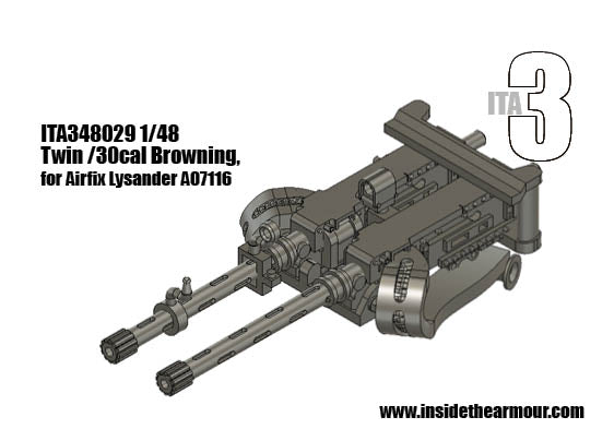 Inside the Armour ITA348029 Twin .30 Cal Brownings RAF Mount 1:48