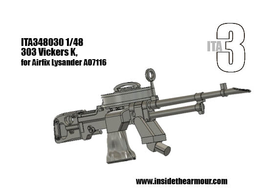 Inside the Armour ITA348030 Vickers K Single Mount for Lysander 1:48