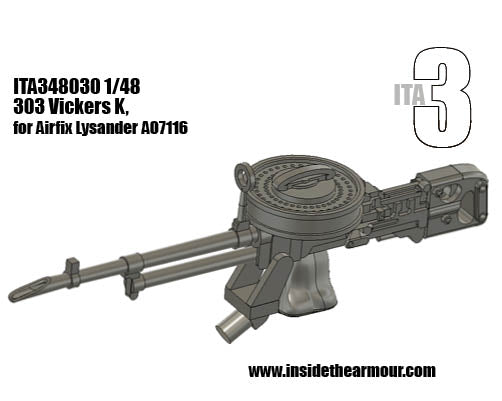 Inside the Armour ITA348030 Vickers K Single Mount for Lysander 1:48