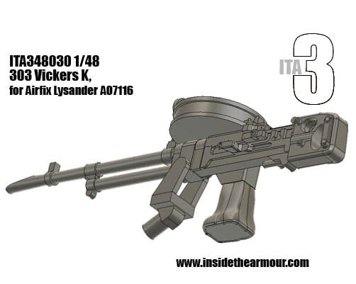 Inside the Armour ITA348030 Vickers K Single Mount for Lysander 1:48