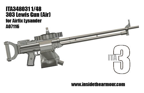 Inside the Armour ITA348031 Lewis .303 Single Mount for Lysander 1:48