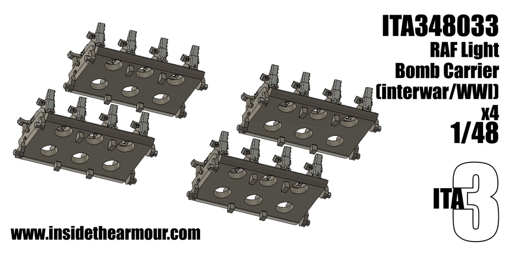 Inside the Armour ITA348033 1:48 RAF Light Bomb Carrier x 4 interwar.WW2