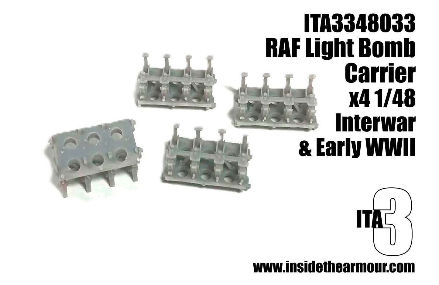 Inside the Armour ITA348033 1:48 RAF Light Bomb Carrier x 4 interwar.WW2