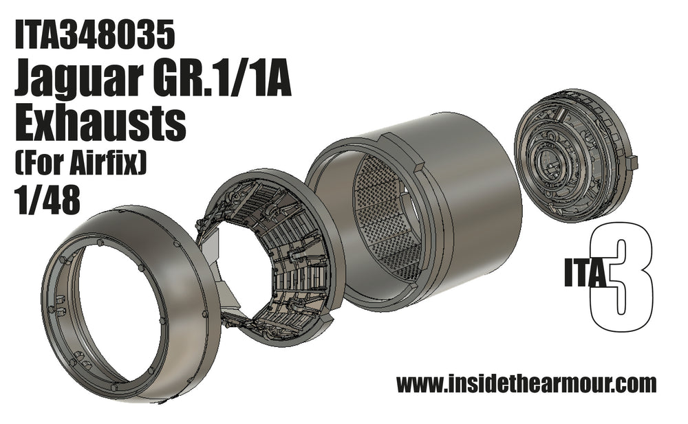 Inside the Armour ITA348035 1:48 Sepecat Jaguar GR.1/GR.1A Exhausts