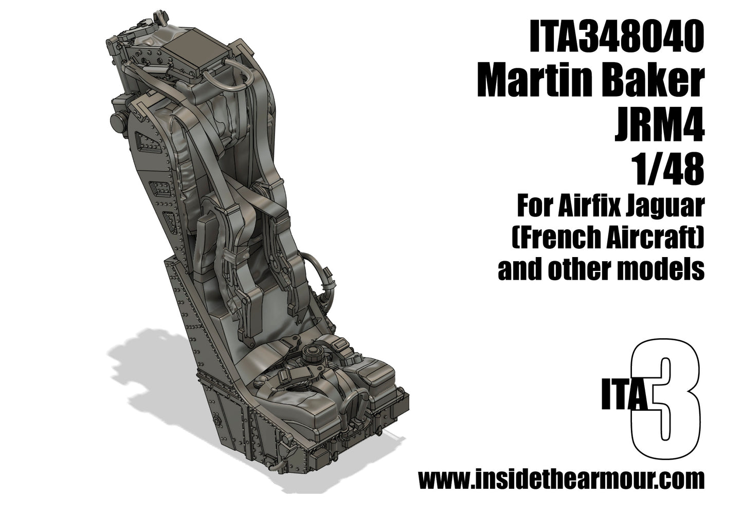 Inside the Armour ITA348040 Martin Baker JRM4 French Jaguar Seat 1:48