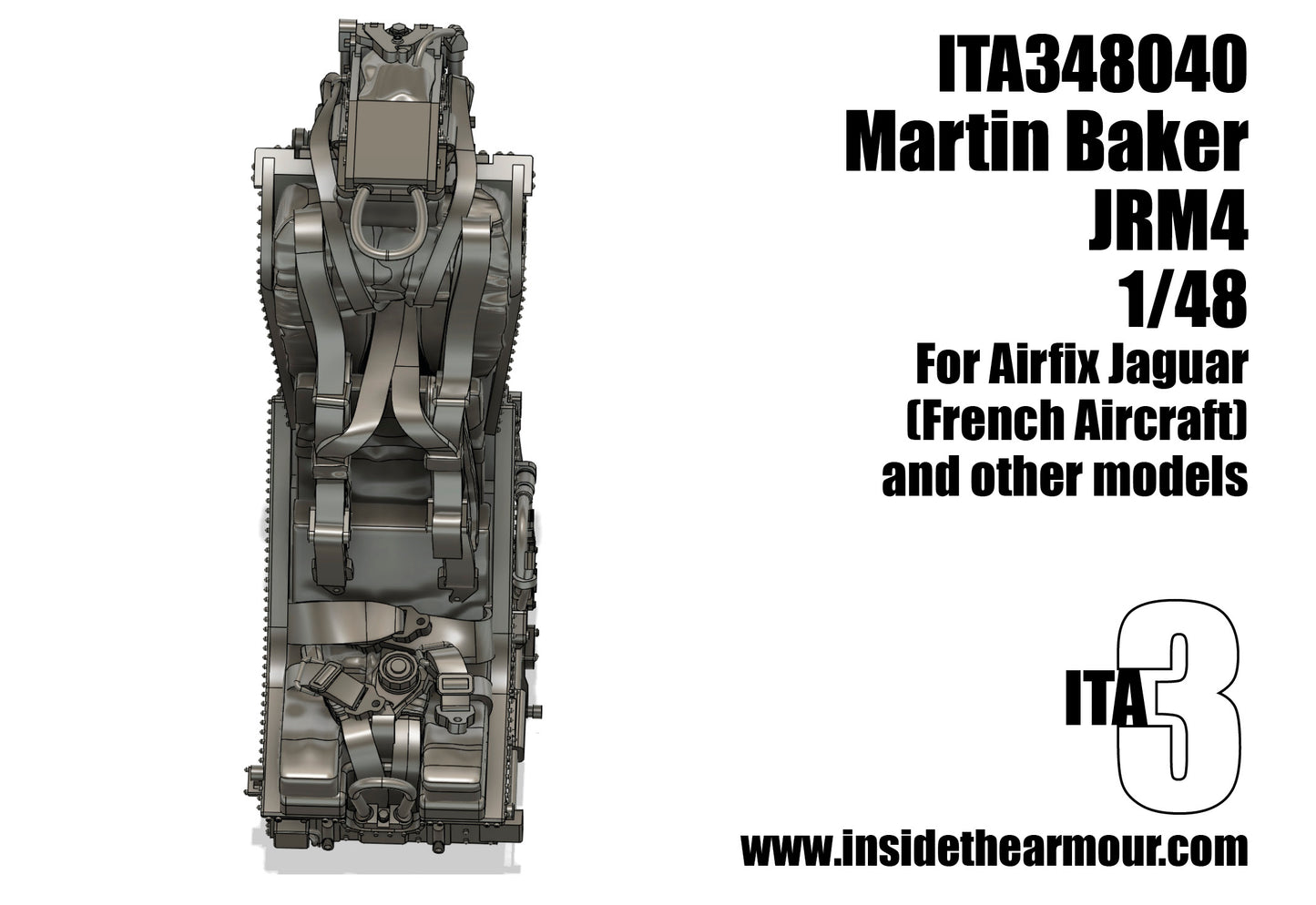 Inside the Armour ITA348040 Martin Baker JRM4 French Jaguar Seat 1:48