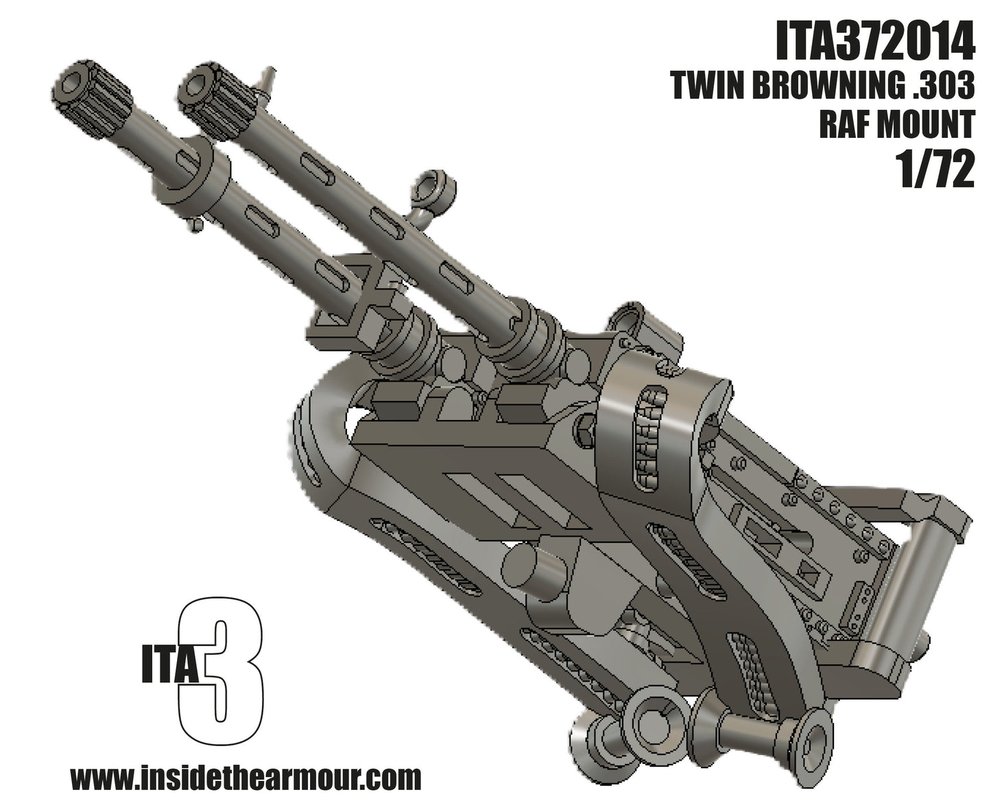 Inside the Armour ITA372014 1:72 RAF Mount Twin Browning .303