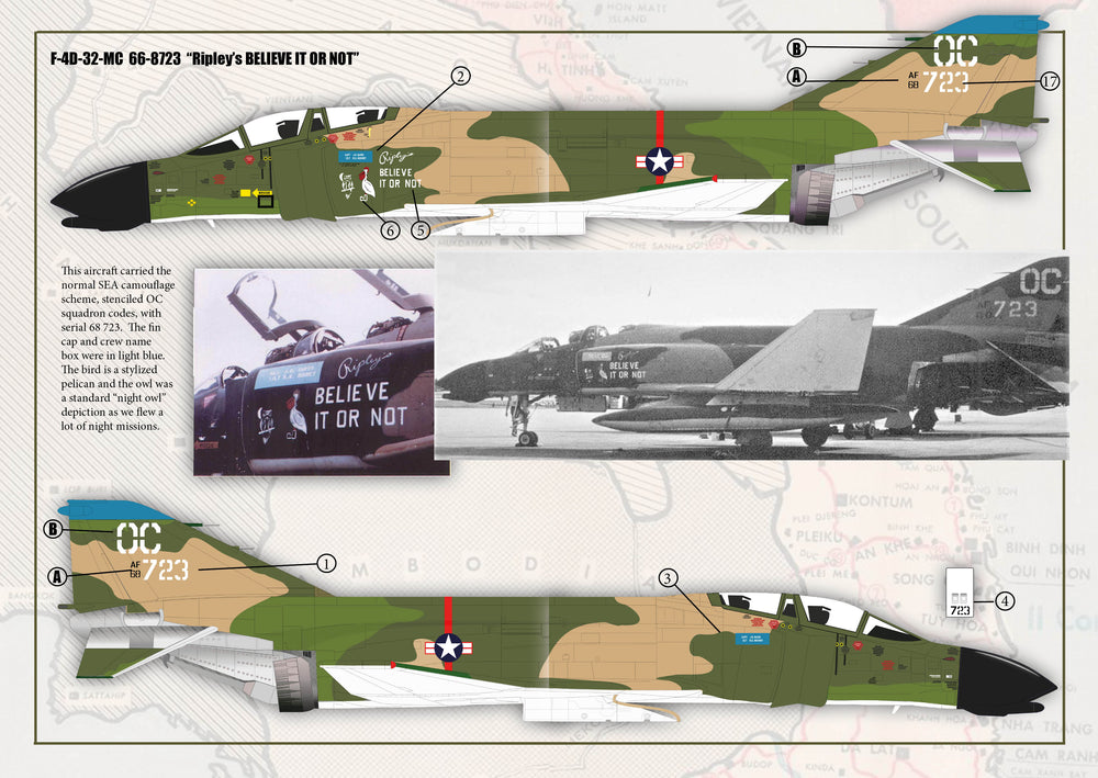 Inside the Armour ITAD7201 1:72 "13th TFS McDonnell F-4D Phantom's Over Vietnam"