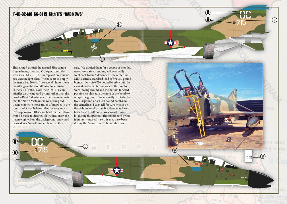 Inside the Armour ITAD7201 1:72 "13th TFS McDonnell F-4D Phantom's Over Vietnam"