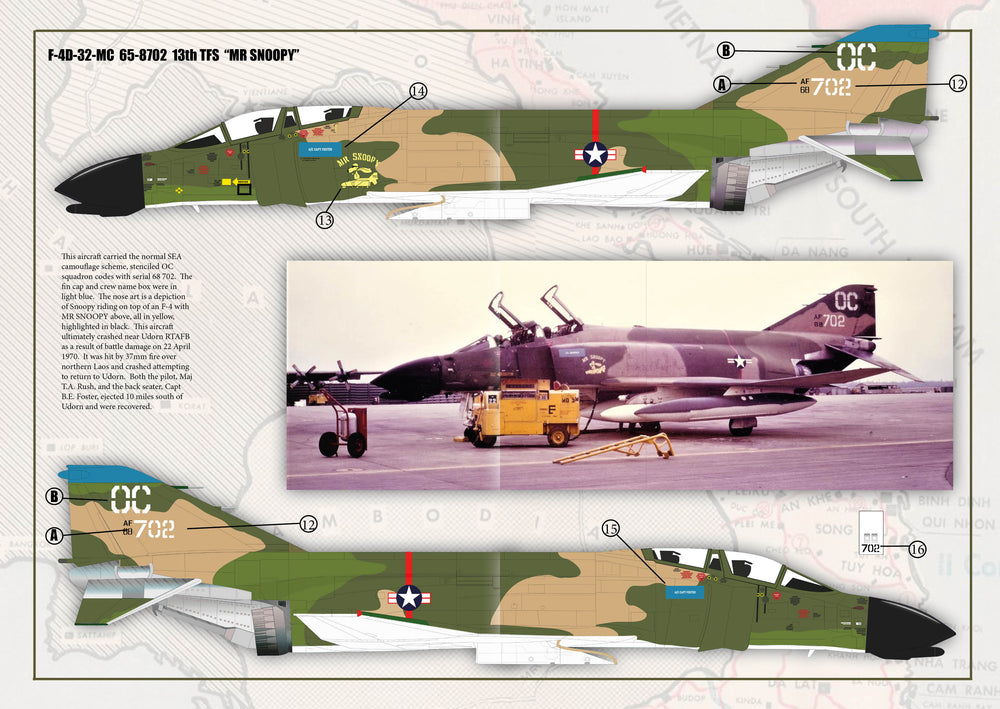 Inside the Armour ITAD7201 1:72 "13th TFS McDonnell F-4D Phantom's Over Vietnam"