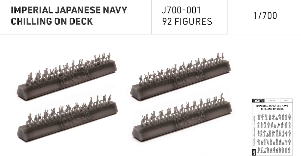 ION Model J700-001 1:700 IMPERIAL JAPANESE NAVY CHILLING ON DECK