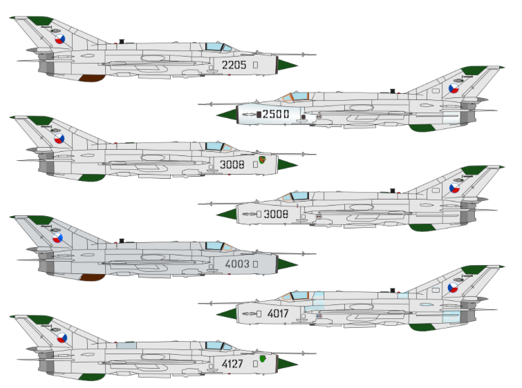 JBr Decals JBR72007 NATO Fishbeds MiG-21MFN 10x Options 1:72
