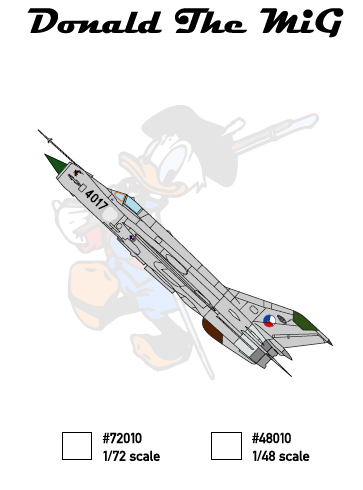 JBr Decals JBR72010 1:72 2010 Donald the MiG