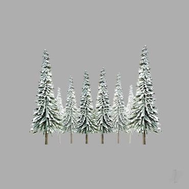 JTT Scenic Snow Pine, 6in to 10in, O-Scale, (12 per pack) 92008