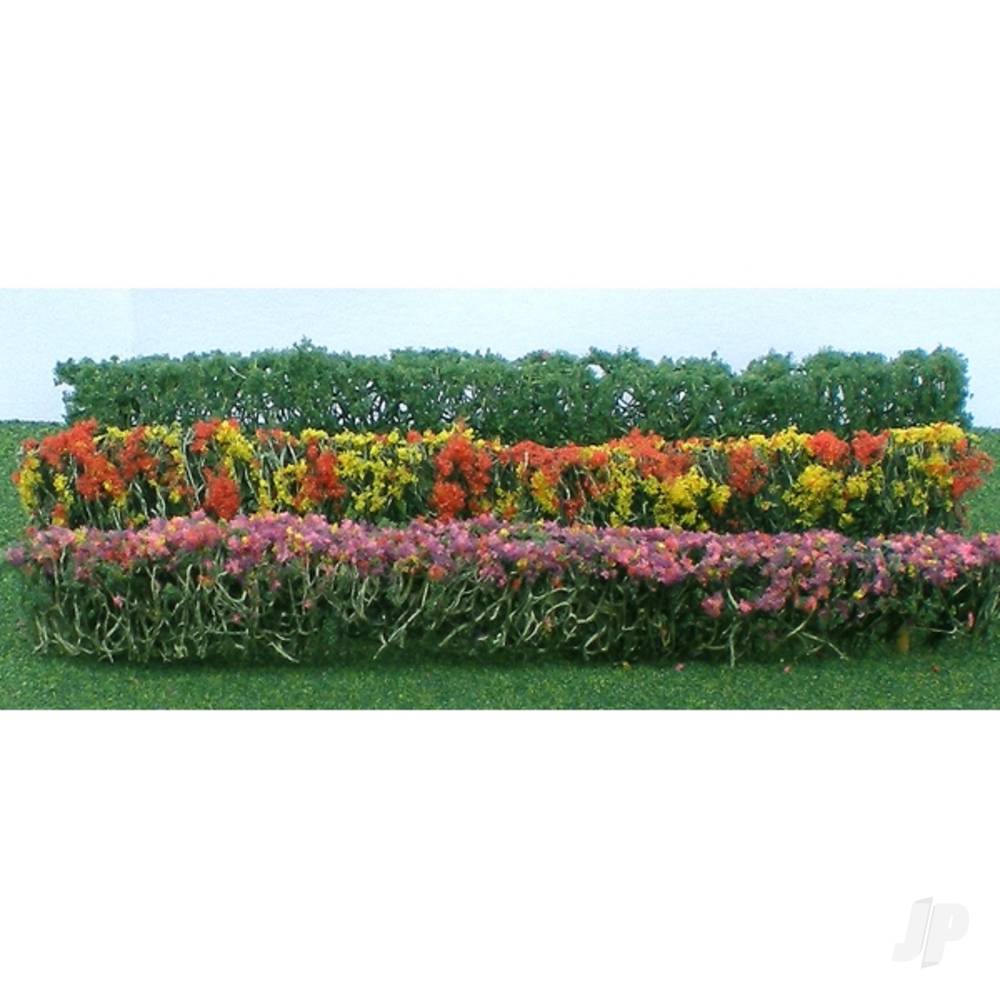 JTT Flower Hedges, 5x3/8x5/8in, HO-Scale, (8 per pack) 95510