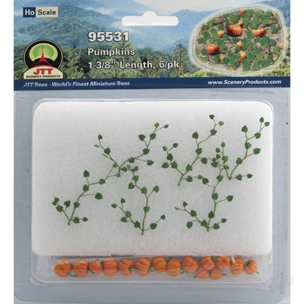 JTT Pumpkins, 1-3/8in Tall, HO-Scale, (6 per pack) 95531