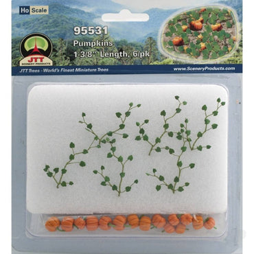 JTT Pumpkins, 1-3/8in Tall, HO-Scale, (6 per pack) 95531