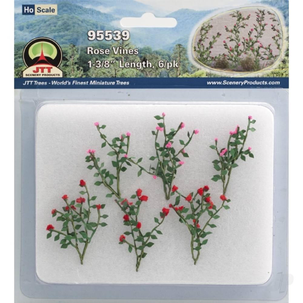 JTT Rose Vines, 1-3/8in Tall, HO-Scale, (6 per pack) 95539
