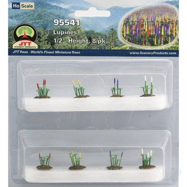 JTT LuPines, 1/2in Tall, HO-Scale, (8 per pack) 95541