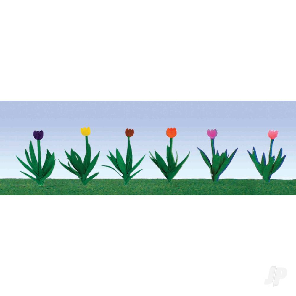 JTT Tulips, 1/2in, HO-Scale, (36 per pack) 95554