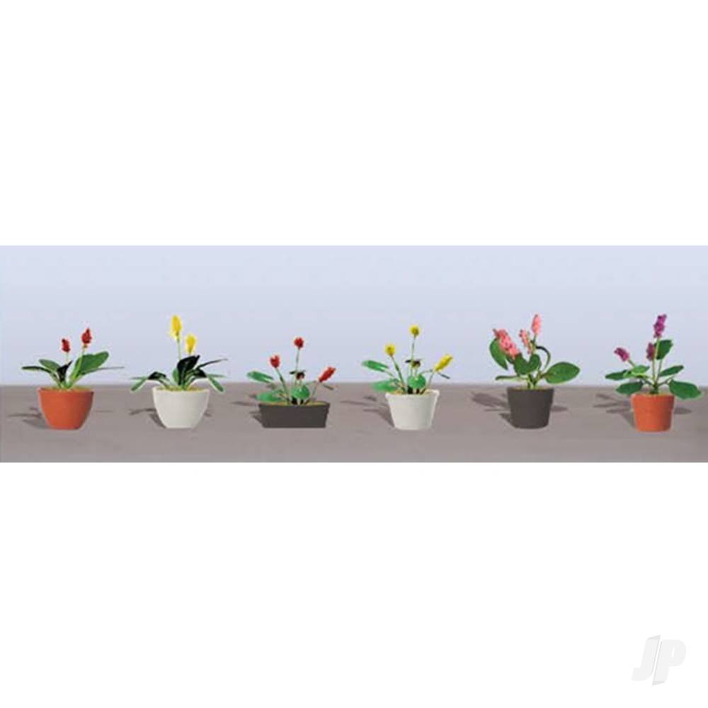 JTT Assorted Potted Flower Plants 3, O-Scale, (6 pack) 95570